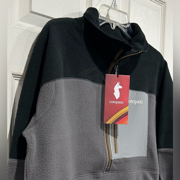 Cotopaxi Men’s Medium Abrazo Half-Zip Fleece Jacket Black Cinder GreyNWT - Picture 2 of 8